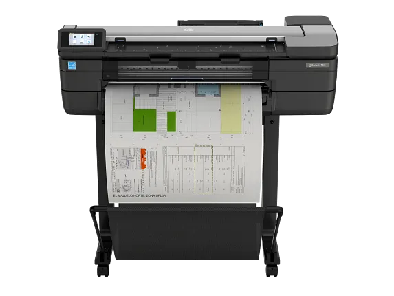 HP DesignJet T830 24in Front P_M2017051 HP DesignJet T830 Large Format Multifunction Wireless Plotter Printer - 24", with Mobile Printing (F9A28D)