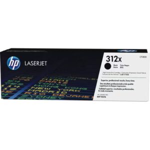 HP 312X High Yield Black Original LaserJet Toner Cartridge, CF380X