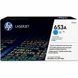 1027107538 HP 653A Cyan Original LaserJet Toner Cartridge, CF321A