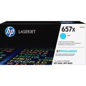 1039854960 HP 657X High Yield Cyan Original LaserJet Toner Cartridge, CF471X