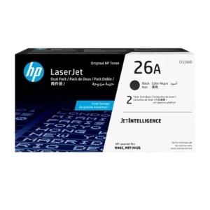 HP 26A 2-pack Black Original LaserJet Toner Cartridges, CF226AD