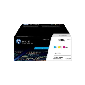 HP 508A 3-pack Cyan/Magenta/Yellow Original LaserJet Toner Cartridges, CF360AM