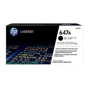 HP 647A Black Original LaserJet Toner Cartridge, CE260A