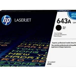 HP 643A Black Original LaserJet Toner Cartridge, Q5950A