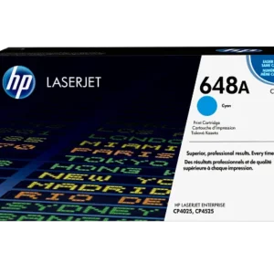 HP 648A Cyan Original LaserJet Toner Cartridge, CE261A