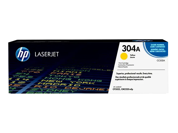 HP Color LaserJet CP2025 Yellow Cartridge, CC532A