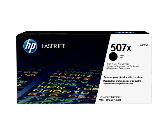 HP 507X High Yield Black Original LaserJet Toner Cartridge, CE400X