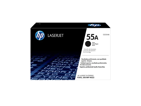 HP 55A Black Original LaserJet Toner Cartridge, CE255A