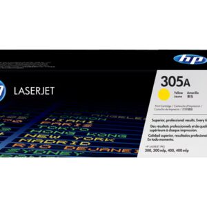 HP 305A Yellow Original LaserJet Toner Cartridge, CE412A