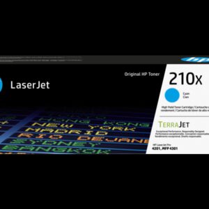 HP 210X Cyan Original LaserJet Toner Cartridge, W2101X